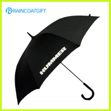 23" Custom Printed Promotional Curved Plastic Handle Gift Rain Umbrella